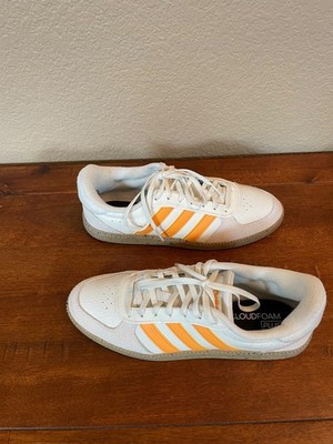 Adidas Breaknet Sleek Cloudfoam Plus Women s Sneakers White Orange size 10