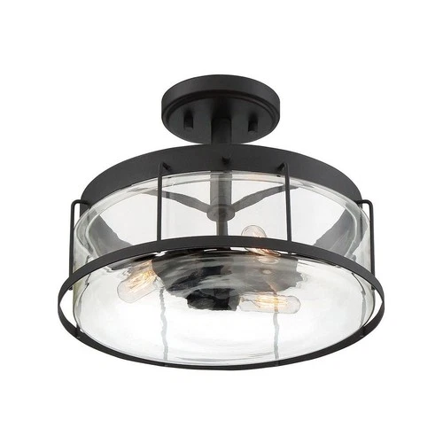 Ludlow - 3 Light Semi-Flush Mount - 9.5 Inches high Semi-Flush Mount Quoizel - Picture 4 of 5