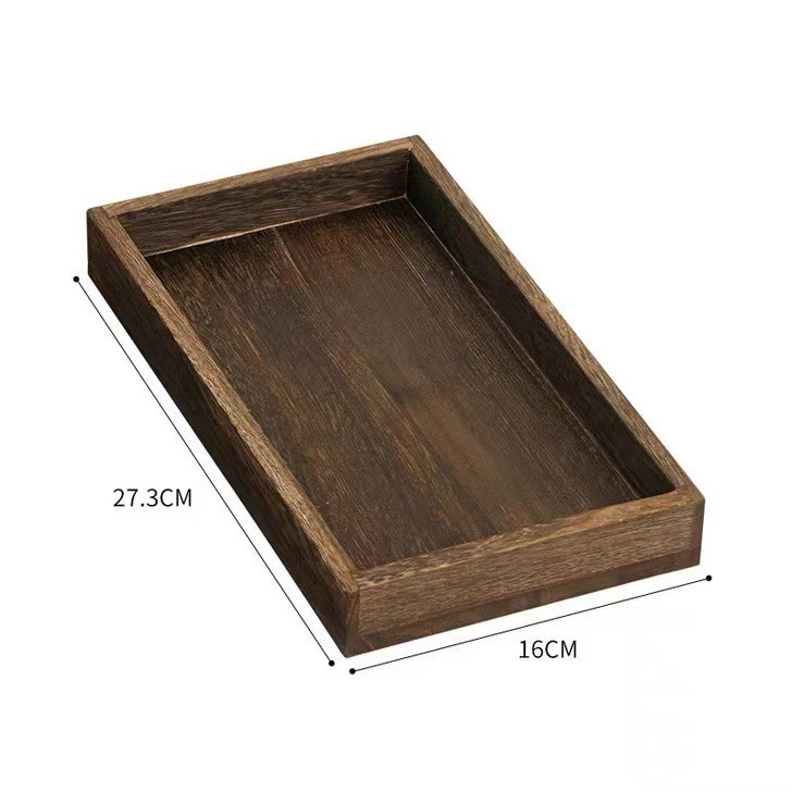 7 Piece Paulownia Wood Tea Tray Set Japanese Style Solid Wood Tea Serving Tray - Image 3 of 4