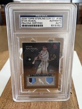 Stan Musial Topps Sterling 1/1 Autograph Patch Card PSA