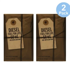 Diesel Fuel For Life 50ml Eau de Toilette 2 Pack New