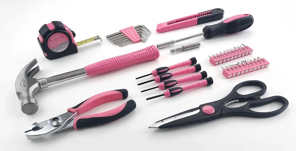 Tools 39-Pc Pink Household Tool Set with Storage Case - Image 3 of 3