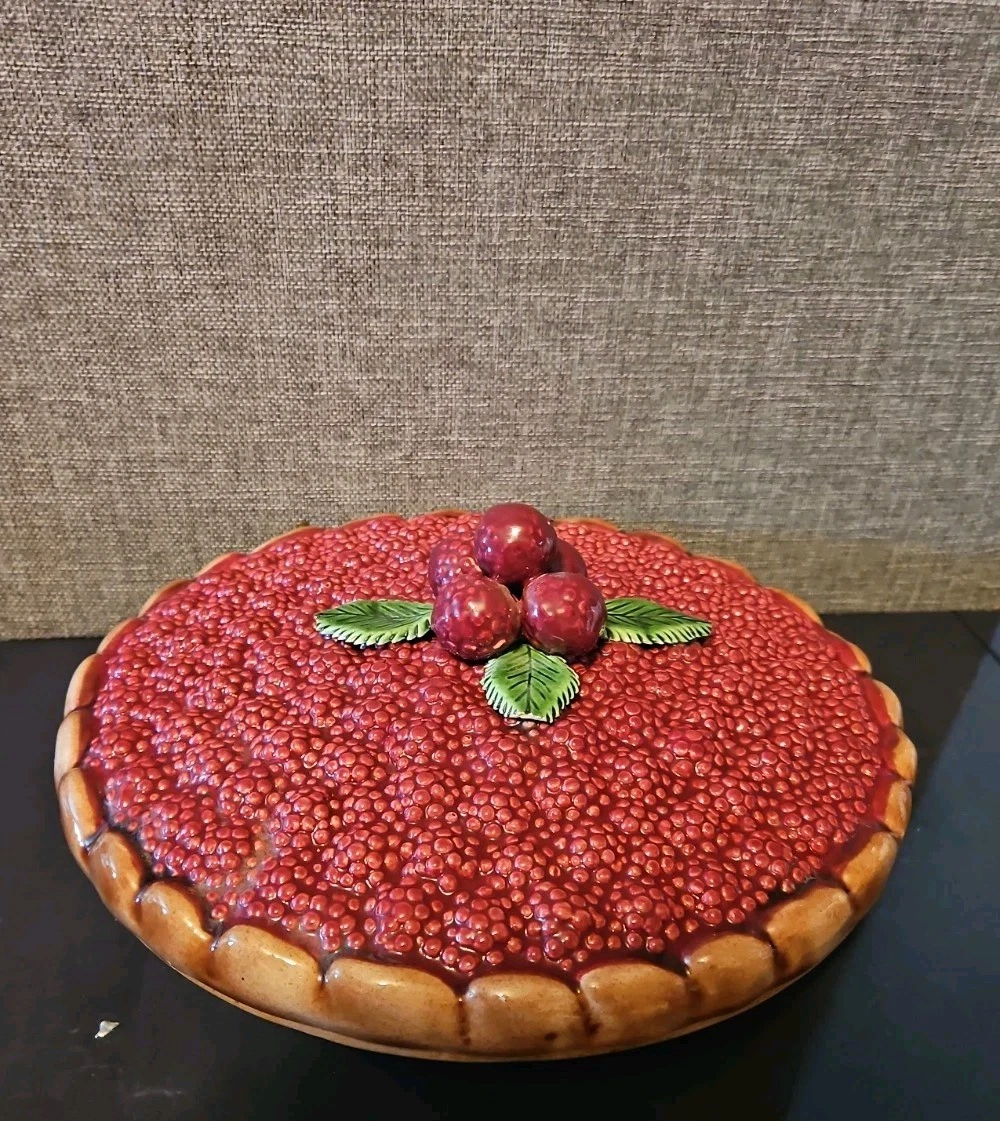 vintage large ceramic pie dish