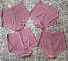 NWT SET OF 4 VICTORIA'S SECRET XS SEAMLESS Briefs Slip Rose Pink XS