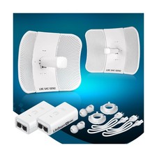 Wireless Bridge LBE-5AC-GEN2 PRE-CONFIGURED Bundle of 2 Ubiquiti LiteBeam 5AC...