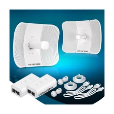 Wireless Bridge LBE-5AC-GEN2 PRE-CONFIGURED Bundle of 2 Ubiquiti LiteBeam 5AC...
