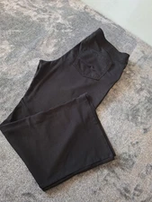 Lane Bryant Ponte Knit Flare Pull On Trouser Pants Womens 18 Black Business 