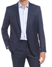 Hugo Boss Men Blazer Size 42 Regular Blue Scola - HX Two Button Jacket New