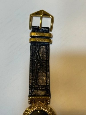 Gianni Versace Signature Vintage Swiss Made Wristwatch Gold Case