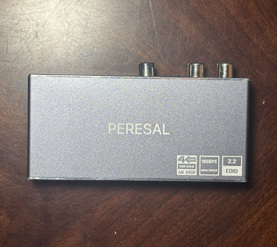 Peresal HDMI Audio Extractor Splitter/Converter 2 In ARC/eARC UHD Opt/Coax/RCA