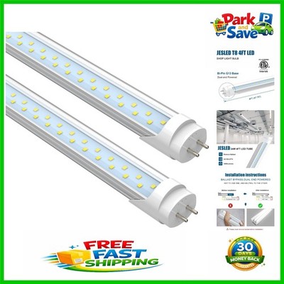 Listed T8 4FT LED Tubes - Plug & Play or Ballast Bypass, 2-Pack