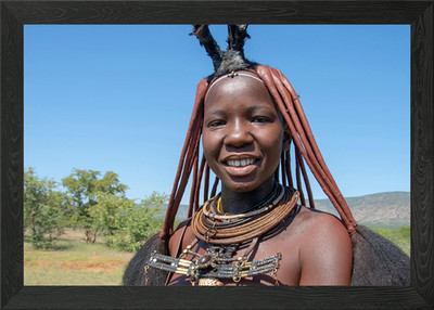 himba Portrait gerahmtes Wandbild Poster Leinwanddruck Bild