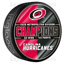 2026 Stanley Cup Playoffs Metropolitan Division Champ. Carolina Hurricanes Puck