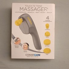 Conair Touch 'N' Tone Massage Wand 4 Attachments Acupressure Scalp Multispeed