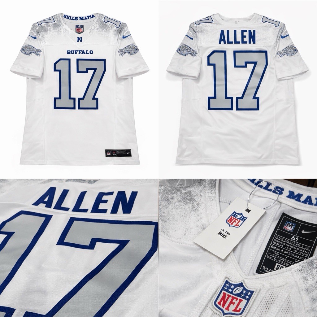 Buffalo Bills Josh Allen Nike White 2025 Rivalries Collection NFL