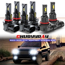 For Jeep Grand Cherokee 1999-03 6x Led Headlight Bulbs Hilow Beam Fog Lights