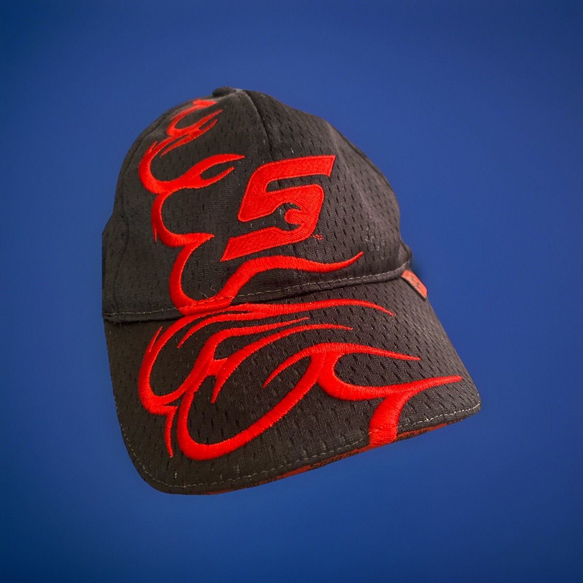 Snap On Tools Hat Cap 90th Anniversary K Products Mechanic Flames Fire Black Red