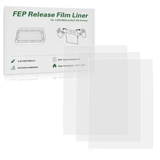 3PCS FEP Release Film for Resin 3D Printer, 210x150x0.15mm FEP Film Compatible f