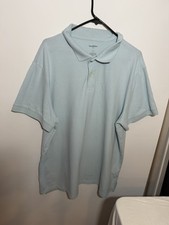 Goodfellow  Co Polo Mens XL Blue Every Wear Short Sleeve Shirt Standard Fit