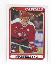 1990-91 TOPPS MIKE RIDLEY #327 WASHINGTON CAPITALS