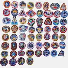 Vintage Lot of 60 NASA STS Shuttle Mission Astronaut Space Patches