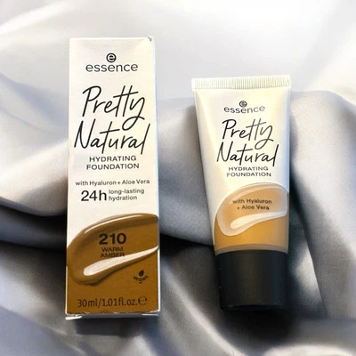 Essence Pretty Natural Hydrating Foundation 210 Warm Amber Hyaluron Aloe Neu.