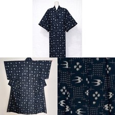 Men  s Pure Silk Kimono Robe Samurai Vintage Antique Traditional Japan
