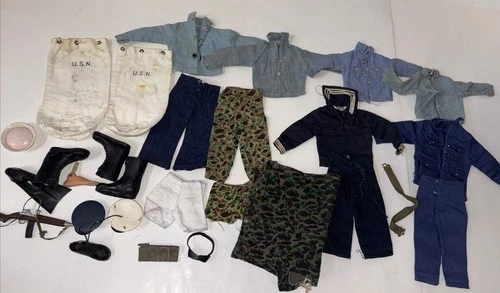 Vintage 1960's  GI Joe Clothing and Accessories Lot Hong Kong