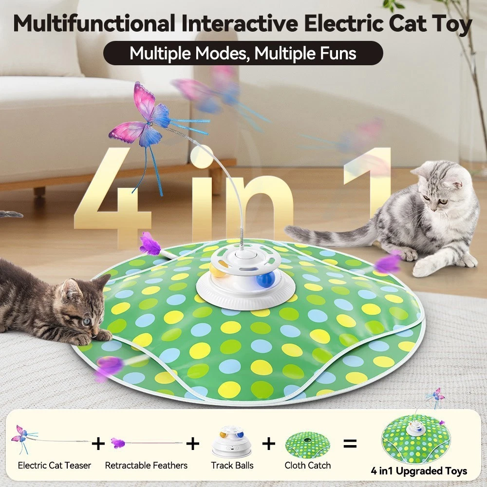 Cat Intelligent Interactive Toy,Rotation Cat Laser Toy,Hide Seek Moving Wand US
Opens in a new windo