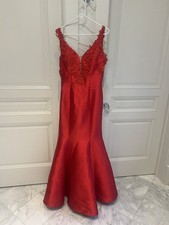 Say Yes To The Prom Red Mermaid Flare Dress Size 5/6