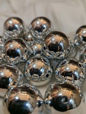 Loose Round Metallic Silver Beads for Jewelry Making
