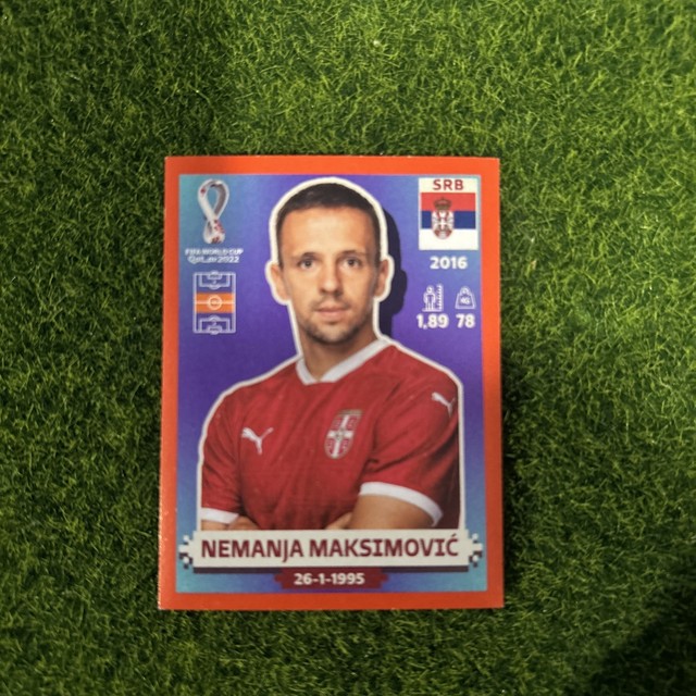 Panini Qatar WM 2022 Sticker Nemanja Maksimovic Red Parallel SRB13 Serb