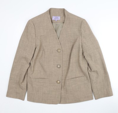 Honor Millburn Damen Beige Anzugjacke Größe 14