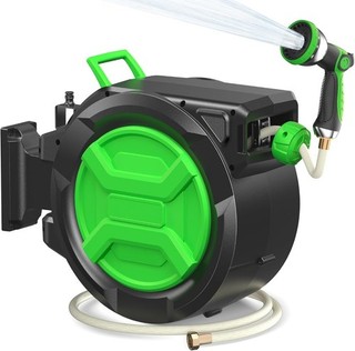 Garden Hose Reel 2 in 1 Wall Mounted30 2m Retractable AUCTION