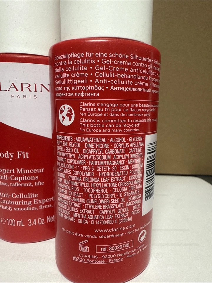 PACK DE 2 CLARINS BODY FIT Experto en Contorno Anticelulítico, 3,4 oz cada uno SIN CAJA Foto 4 de 4