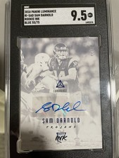 2018 Panini Luminance Sam Darnold Blue Ink Auto Rc 55/75