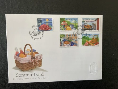 Sweden 2008 #2590,2591a-d Food Served Outdoors - FDC