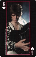 David Bowie 6 of Hearts Single Swap Playing Card Aladdin Sane Cassette Back