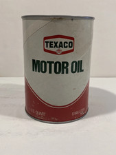 Full Vintage Motor Oil Quart Texaco Quart Can Made In USA Unused Automotive Auto