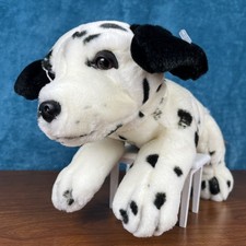 FAO Schwarz Fifth Avenue Dalmatian BLACK EARS Puppy 10" White Dog Plush Rare