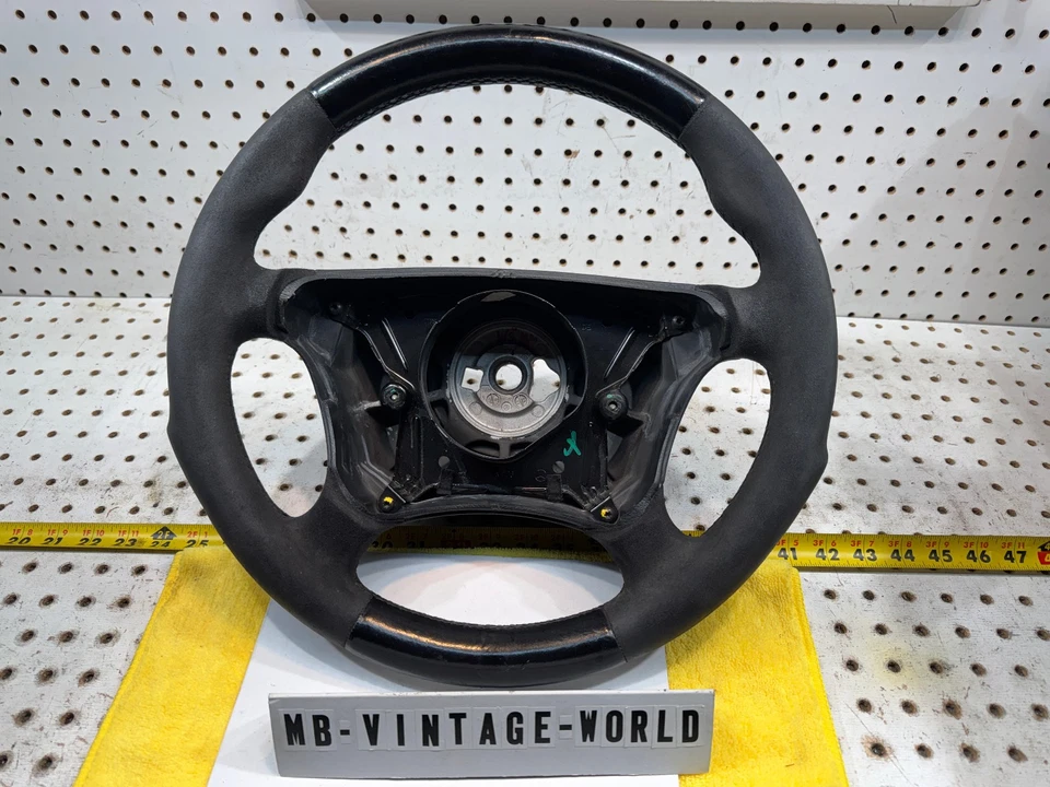 AMG Mercedes 00-02 W210 E55 W208 CLK55 ALCANTARA / черный кожаный руль 1 колесо - Изображение 3 из 4