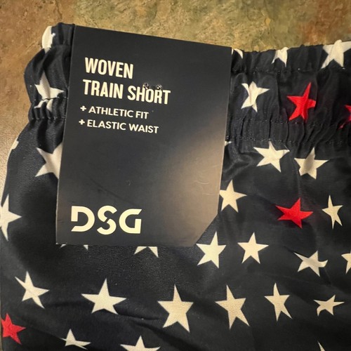 DSG Boys Athletic Fit Woven Training Shorts, Size XS, Star Print - Picture 5 of 8