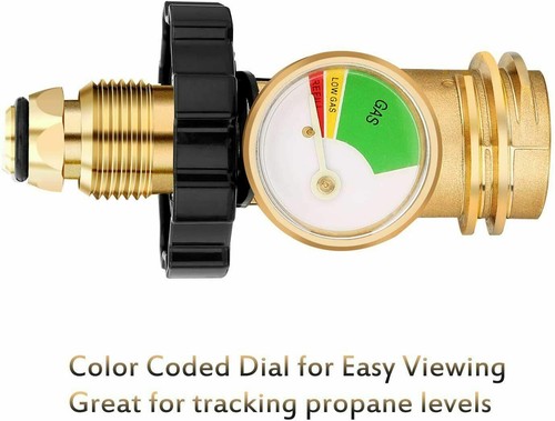 Universal Propane Tank Adapter, Propane Gauge Converts POL LP Tank to Qcc1/Type1 - Picture 5 of 9