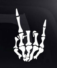 Rock On Metal Horns Up Rock Roll Skeleton Hand Vinyl Car Decal Sticker Devil Rock On Metal Horns Up Rock Roll Skeleton Hand Vinyl Car Decal Sticker Devil