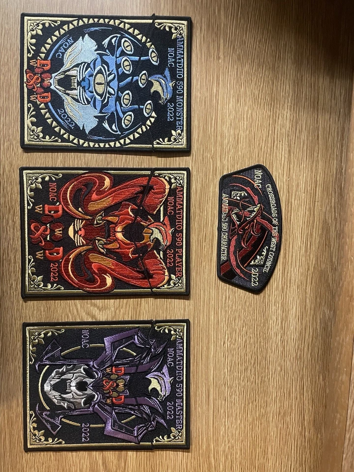NEW OA LODGE! DUNGEONS & DRAGONS AMMATDIIO 590 BSA UT 2022 NOAC 7-PATCH FULL SET - Image 2 of 4