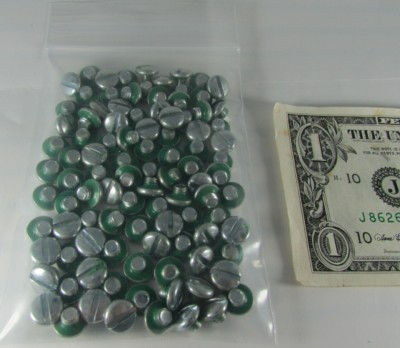100 Manifold Valve Hole Plugs #10-32 x 1/8'' Threads NySeal Nylon Gasket Cap Seal