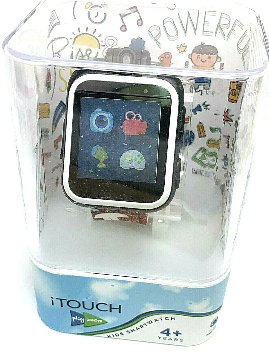 iTouch Play Zoom Kids Smartwatch Games Camera Black Interactive Rubber Band