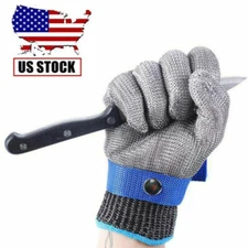 Stainless Steel Wire Mesh Safe Cut Proof Resistant Chain Mail Protective Gloves
