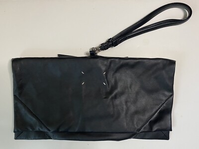 Maison Margiela Black Leather Collapsible Origami Bag | eBay