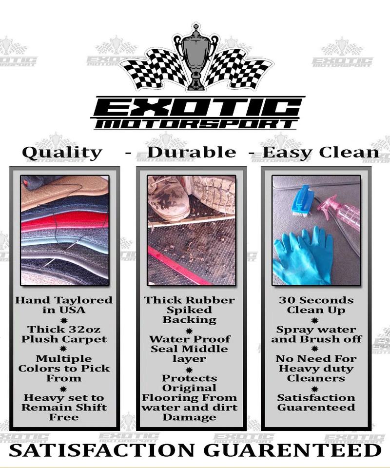 Jaguar Xj6 Choose From 11 Custom Colors- Car Floor Mats With pad Hand Made - USA - Image 4 of 4